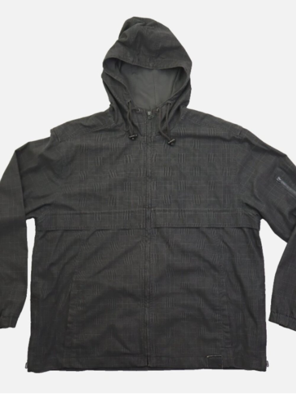 Nautica Full Zip 100% Cotton Hooded Jacket Men's XL Grey Excellent Pre-Owned